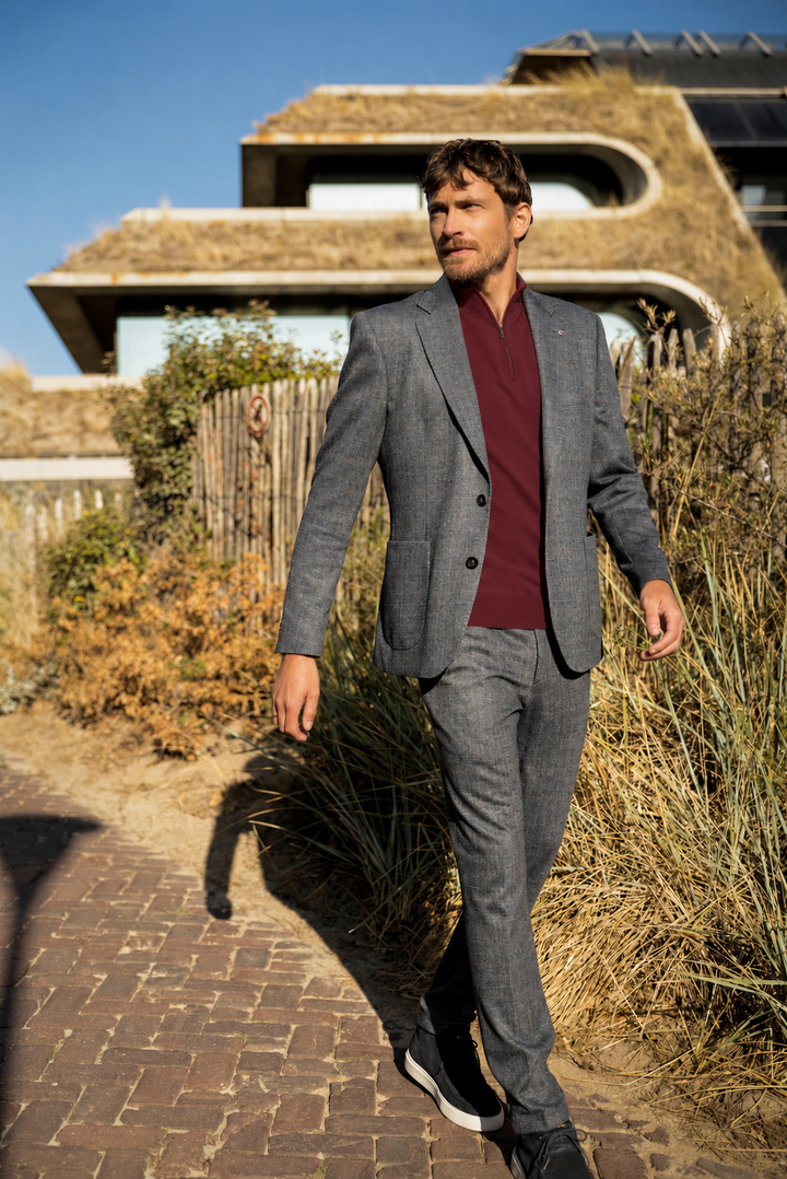 Veneto Tencel™ Lyocell Half Zip Pullover - Rood