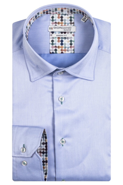 GIORDANO Licht blauw Lange Mouw Modern fit Button Under Overhemd 327884 62 - Overhemd - Giordano Tailored - GIORDANO Licht blauw Lange Mouw Modern fit Button Under Overhemd 327884 62 - 327884/62/37